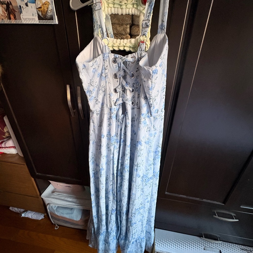 Altar'd State Blue and White Floral Dress - Picture 2 of 3